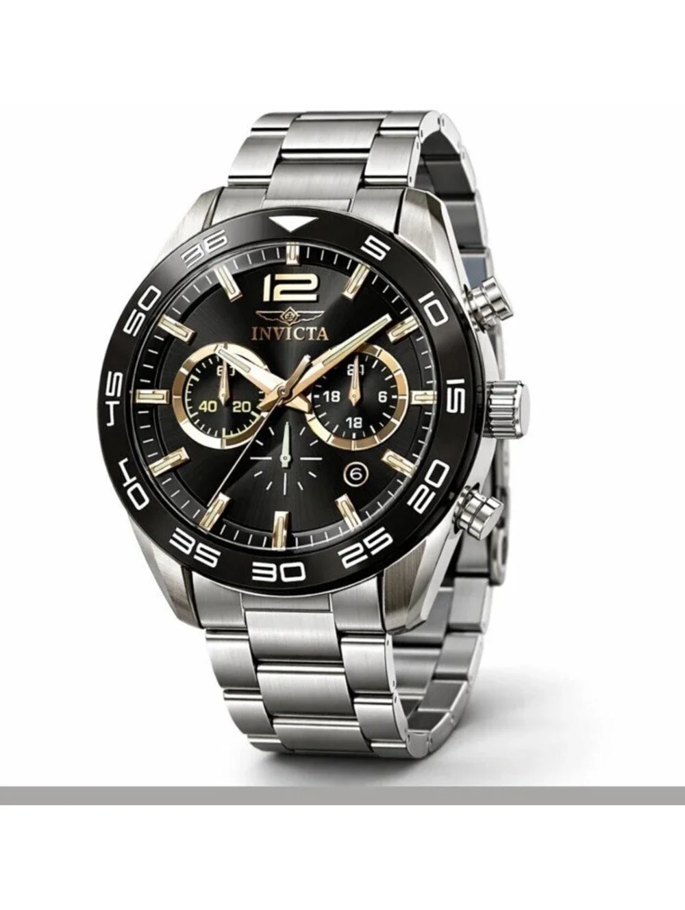 WInvicta Speedway Dynamite Men's 46.5mm Quartz Chronograph Date Black Dial-50180
